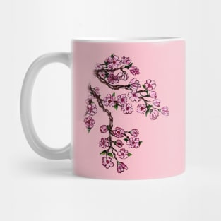 Painted Sakura Branch Mug